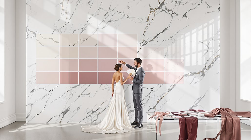 create photogenic wedding color schemes