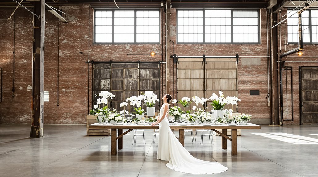 industrial warehouse with outdoor patio