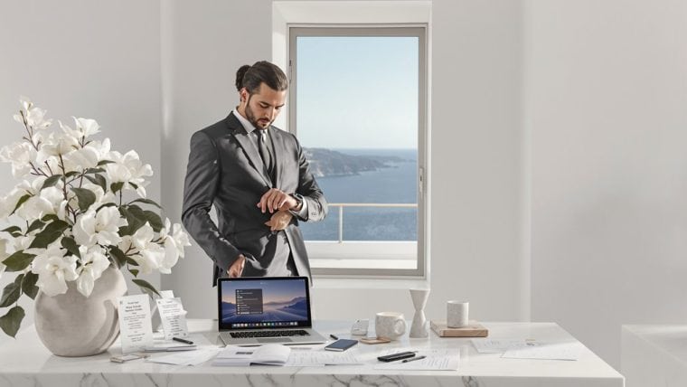 Themed office with a groom preparing for the big day.