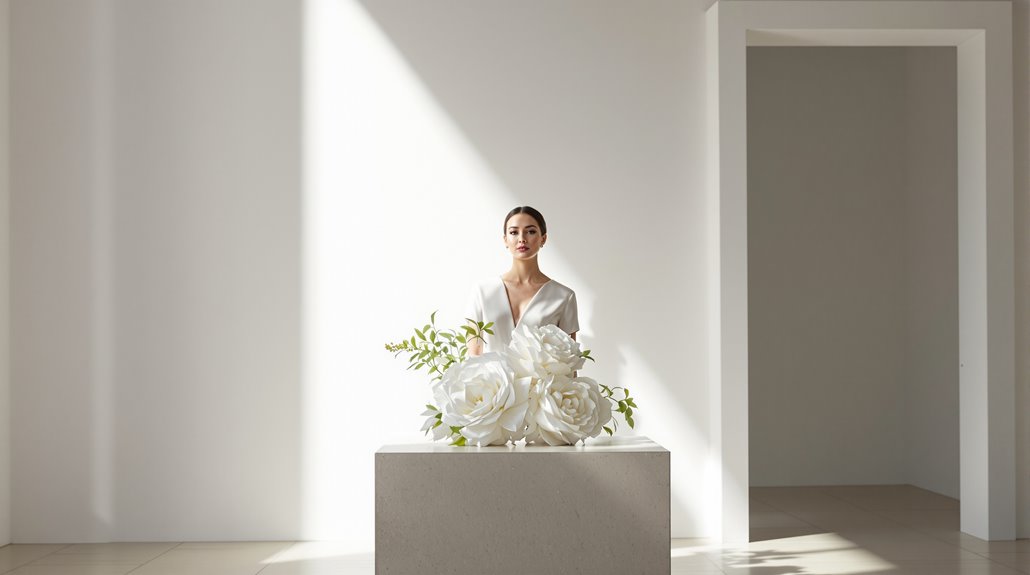 lighting over floral arrangements