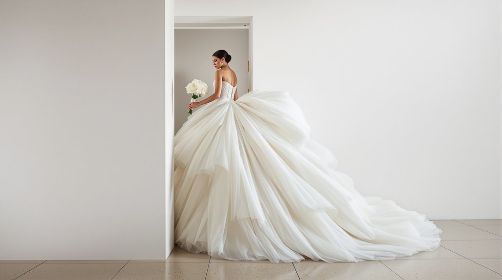 managing voluminous gown flows