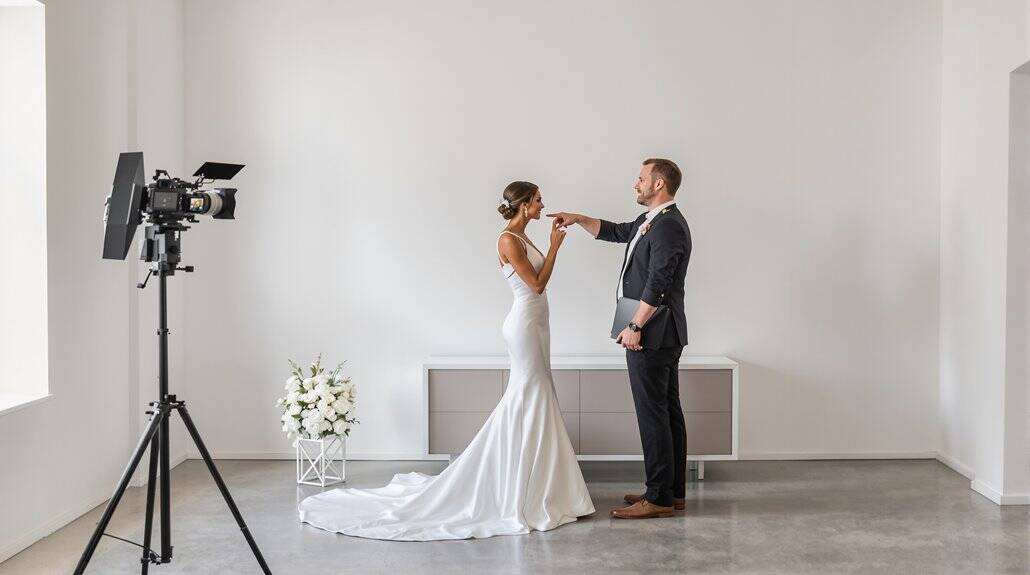 Bride and groom sharing a special moment during their wedding day.