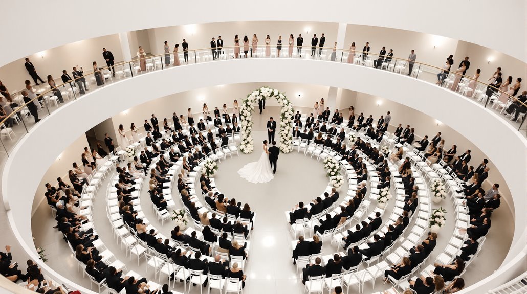 round wedding ceremony seating